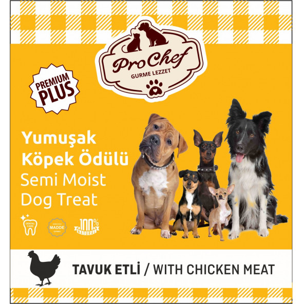 ProChef 200 Gr Tavuk Etli Premium Plus Köpeklerin Eğitimi İçin Yarı Yumuşak Köpek Ödül Maması - 4