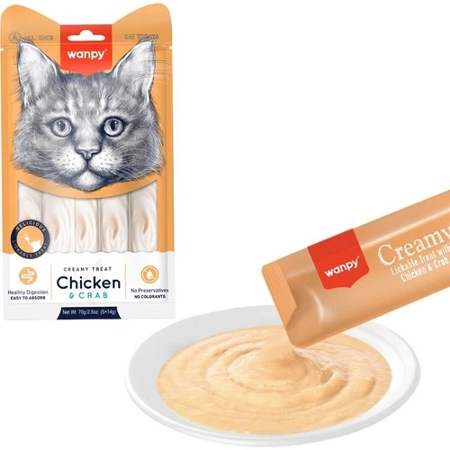 Wanpy Tavuk-Yengeç Krema Ödül 5x14gr Skt:09/2026