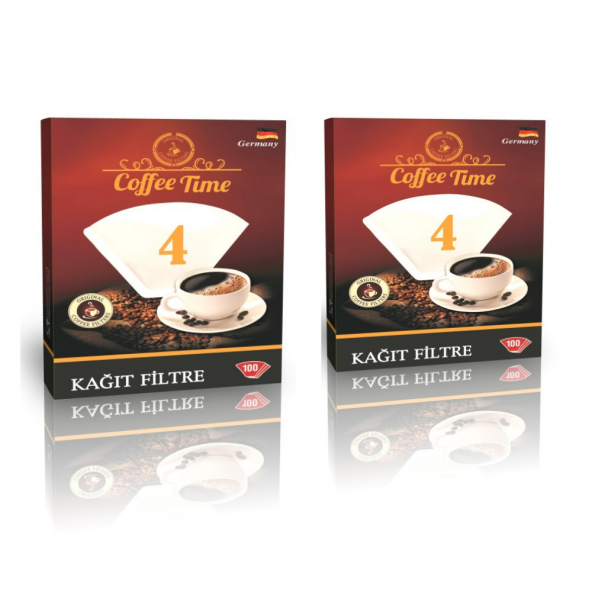 Coffee Time 4 Numara Filtre Kahve Kağıdı 2 x 100lü