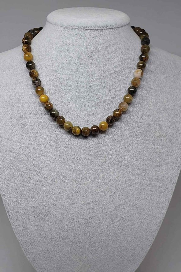 Pietersite Taşı Kolye 8mm (Klipsli) ürün görseli