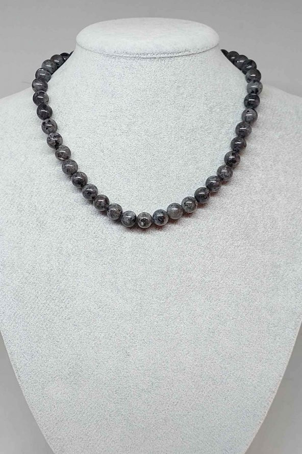 Spekrolit Taşı Kolye 8mm (Klipsli)
