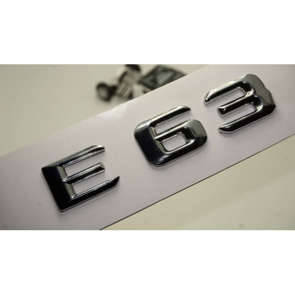 Benz E63 Bagaj Krom Metal 3M 3D Yazı Logo