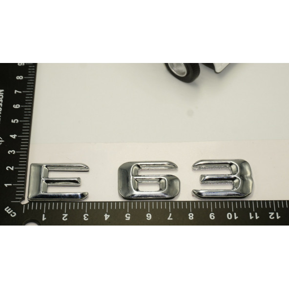 Benz E63 Bagaj Krom Metal 3M 3D Yazı Logo - 5