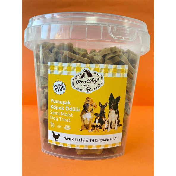 ProChef 3'lü Set 400 Gr Dana Kuzu Tavuk Etli Premium Plus Köpeklerin Eğitimi İçin Yarı Yumuşak Ödül Mama - 4