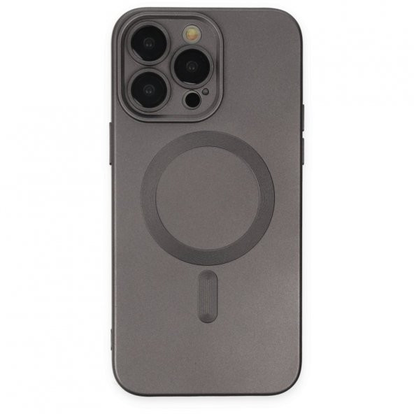 iPhone 13 Pro Kılıf Moshi Lens Magneticsafe Silikon - Füme