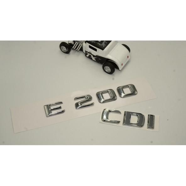 Benz E 200 CDi Bagaj Krom Metal 3M 3D Yazı Logo - 2