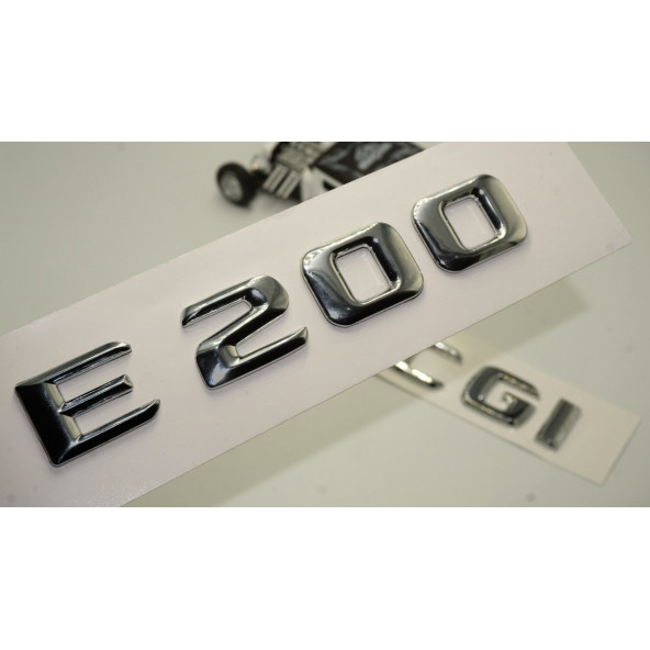 Benz E 200 CGi Bagaj Krom Metal 3M 3D Yazı Logo ürün görseli 1