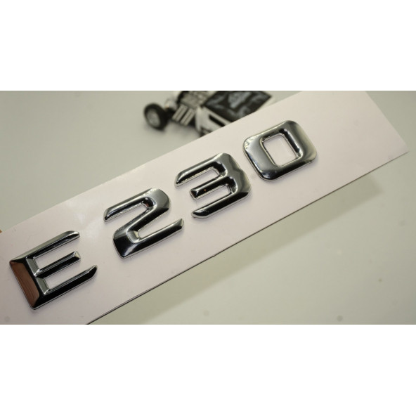 Benz E230 Bagaj Krom Metal 3M 3D Yazı Logo