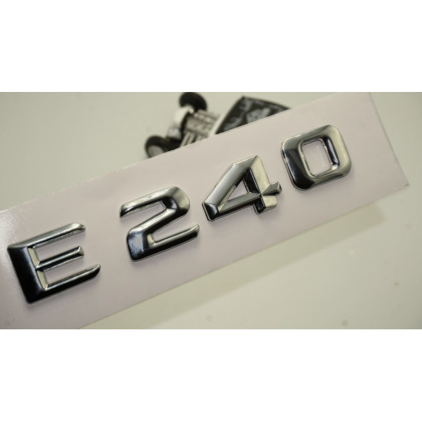 Benz E240 Bagaj Krom Metal 3M 3D Yazı Logo