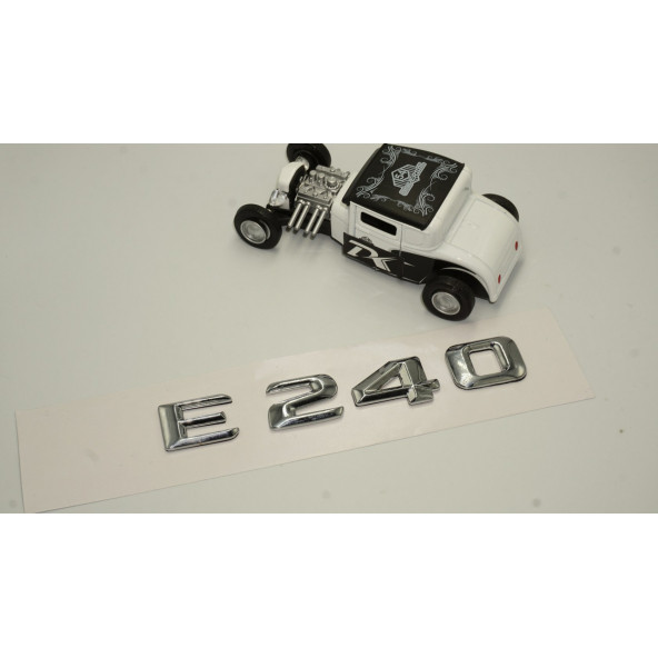 Benz E240 Bagaj Krom Metal 3M 3D Yazı Logo - 2