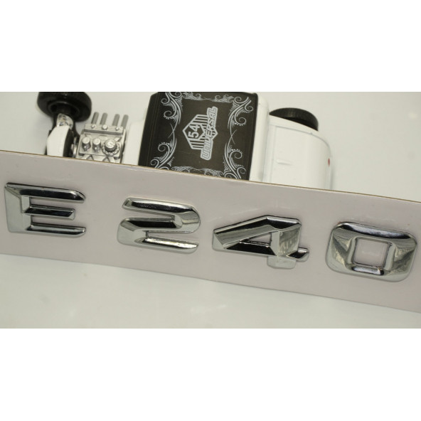 Benz E240 Bagaj Krom Metal 3M 3D Yazı Logo - 4