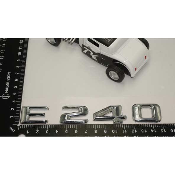 Benz E240 Bagaj Krom Metal 3M 3D Yazı Logo - 5