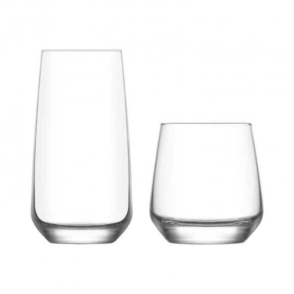 Lav lal bardak - su bardak - su meşrubat bardağı 12 li 2 boy ürün görseli 1