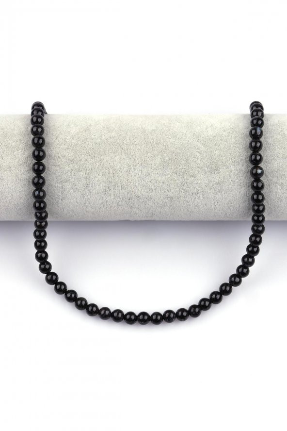 Nuummıte Doğal Taş Dizi 6 mm Küre Kesim - Resim 2