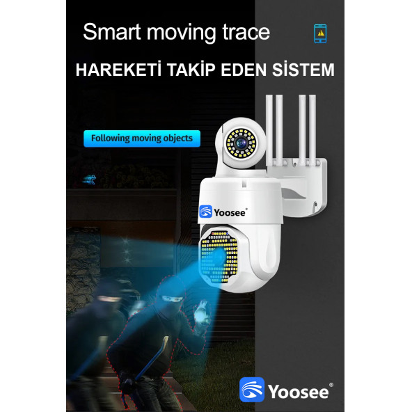 Çift Lens PTZ Wifi güvenlik IP kamera hızlı Dome açık otomatik izleme gece görüşlü - 2