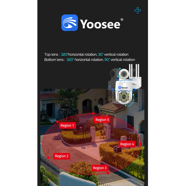Çift Lens PTZ Wifi güvenlik IP kamera hızlı Dome açık otomatik izleme gece görüşlü - 5