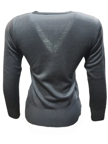 Me-Na 3000 Kadın Merserize İnce V Yaka Kazak - Resim 10