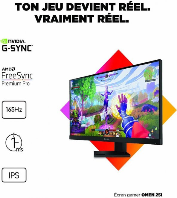 OMEN 25 inç FHD Gaming Monitör (22J05AA) - 4