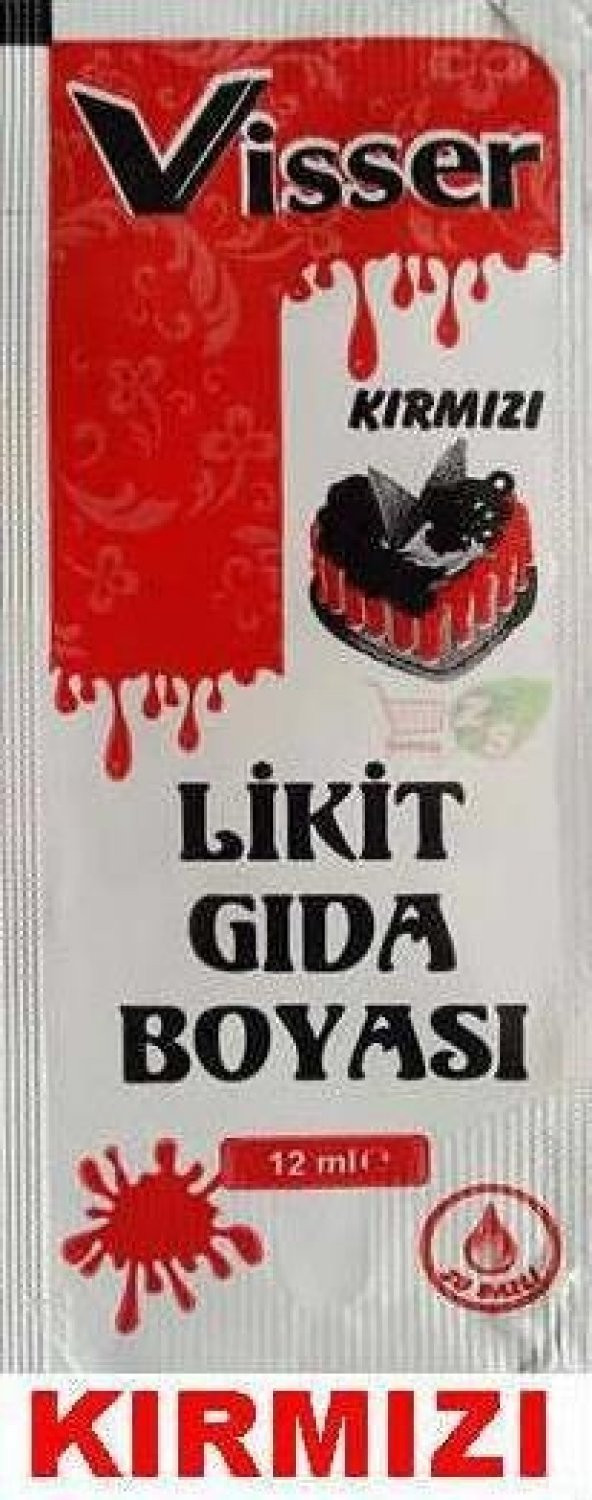 Visser Likit Gıda Boyası 12 ml x 5 ADET - 4