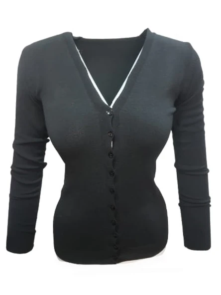 Seyhan 333 Kadın Merserize Önden Düğmeli Triko Hırka - Resim 7