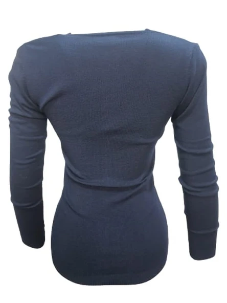 Seyhan 333 Kadın Merserize Önden Düğmeli Triko Hırka - Resim 4