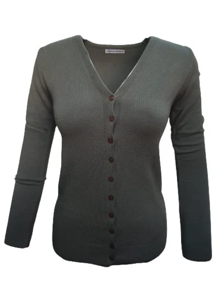 Seyhan 333 Kadın Merserize Önden Düğmeli Triko Hırka - Resim 11