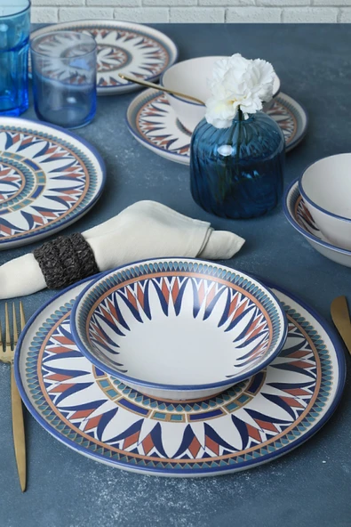 Keramika Keraart Ruby Yemek Takımı 24 Parça 6 Kişilik 20793-94-95