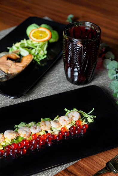 Keramika Siyah Siera Kayık Tabak 33 Cm 2 Adet ürün görseli