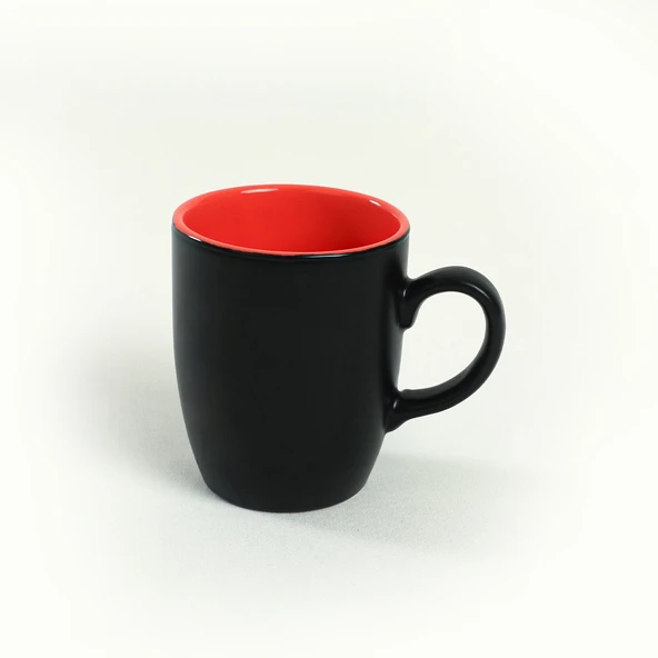 Keramika Mat Siyah/Turuncu Bulut Kupa 9 Cm 6 Adet 956/200 - 3