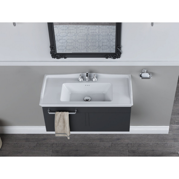 Cerastyle Turkuaz Kapadokya Etajerli Lavabo 80x48 Cm - 3