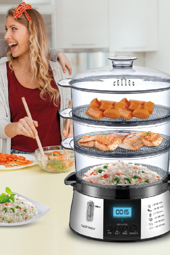 Goldmaster Biofit Led Ekranlı 120 Dakika Zaman Ayarlı 10 lt Dijital Buharlı Pişirici Gm7268d - 6