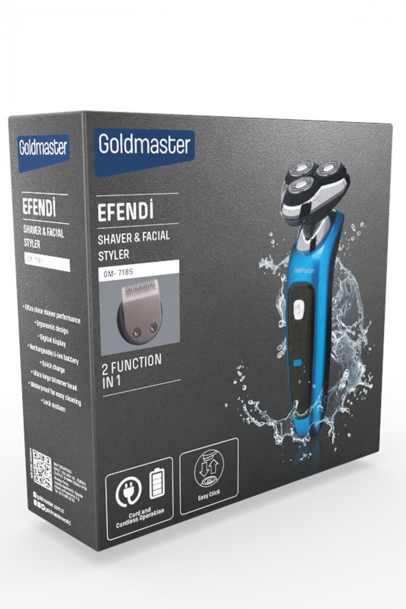 Goldmaster Efendi Esnek Oynar Başlıklı Led Ekranlı IPX6 Islak Kuru Su Geçirmez Tıraş Makinesi - 8