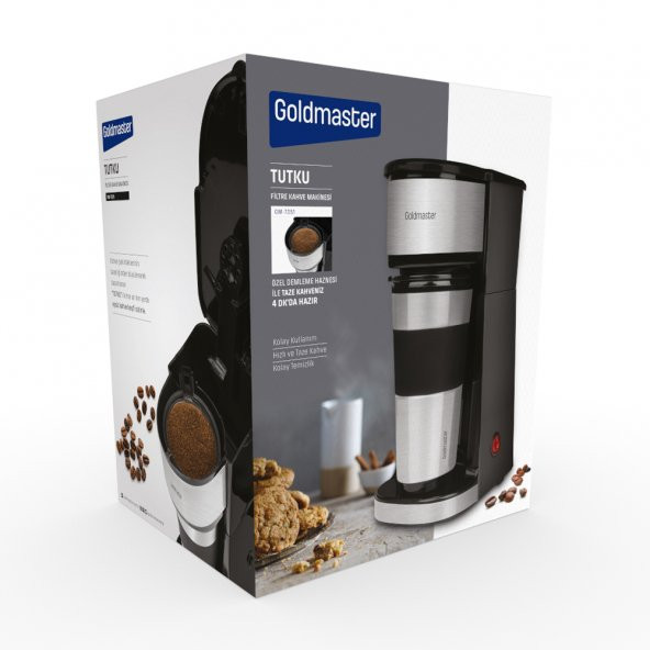 Goldmaster Tutku Seyahat Termos Bardaklı  BPA İçermeyen  Kişisel Filtre Kahve Makinesi GM7351 - 6