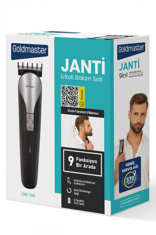 Goldmaster Janti Paslanmaz Çelik 9in1 Standlı Erkek Bakım Seti GM7141 - 8
