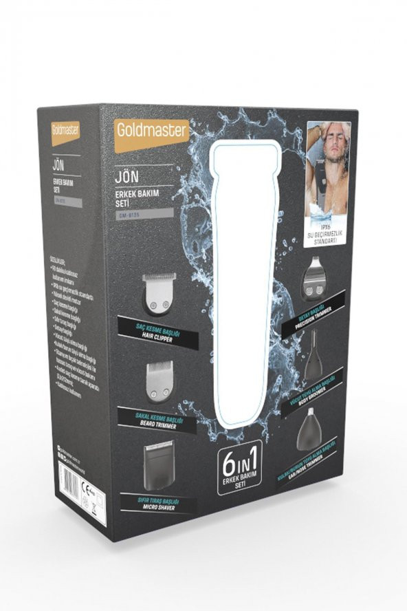 Goldmaster Jön Islak Kuru Hızlı Şarj Özellikli Kablolu Kablosuz Kullanımlı Standlı 10 in 1 Erkek Bakım Seti - Resim 7