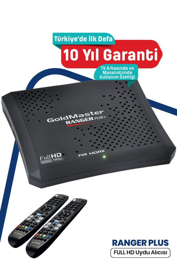 Goldmaster Ranger Plus Full Hd Uydu Cihazı 2 Adet Kumandalı 10 Yıl Garantili - 1