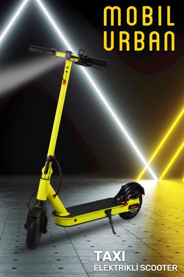 Mobil Urban Taxi Led Ekranlı Katlanabilir Elektrikli Scooter Sarı - 1