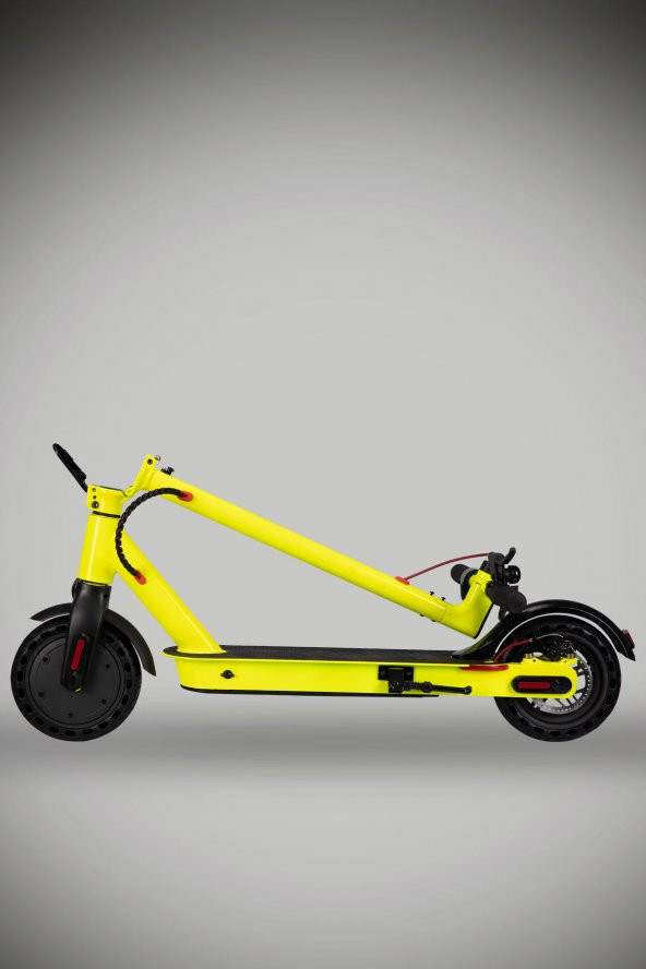 Mobil Urban Taxi Led Ekranlı Katlanabilir Elektrikli Scooter Sarı - 4