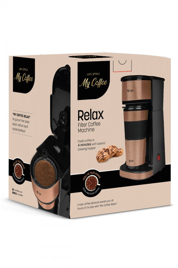 My Coffee Relax Gold Seyahat Termos Bardaklı Bpa Içermeyen Kişisel Filtre Kahve Makinesi - 7