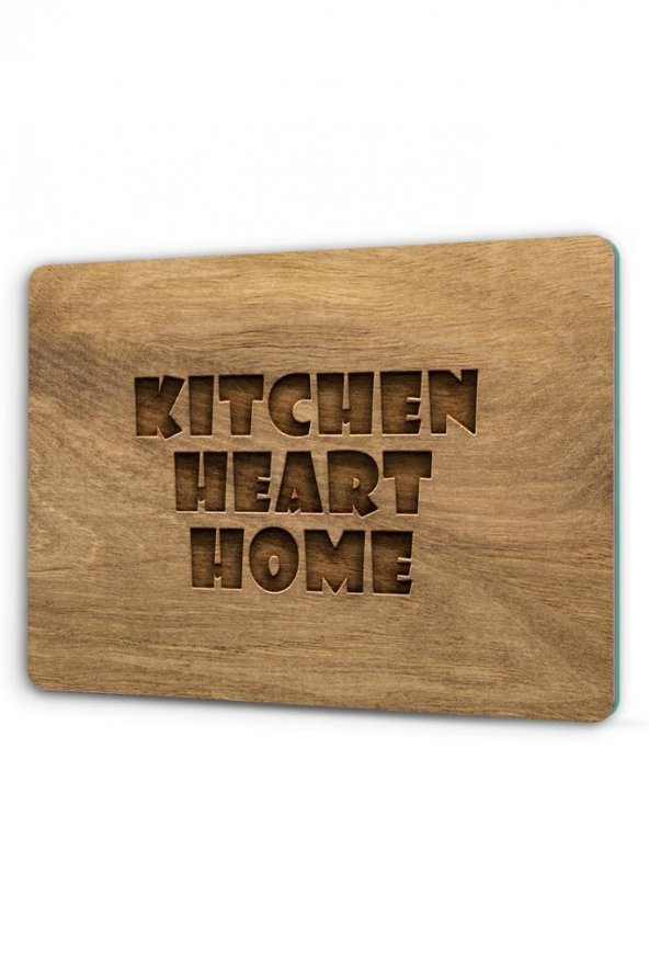 29x34 cm Kıtchen Heart Home Cam Kesme Tablası/Tahtası - Resim 3