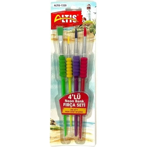 Altıs Neon 4'Lü Fırça Seti