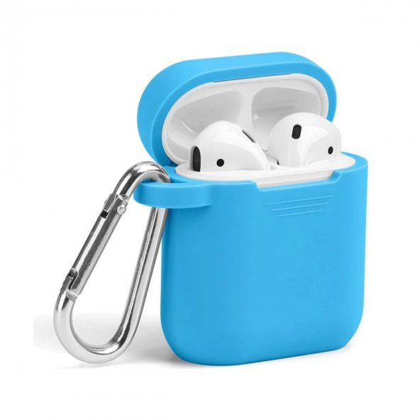 E2M SENSE SİLİKON AIRPODS 1-2 KILIF GÖK MAVİSİ ürün görseli