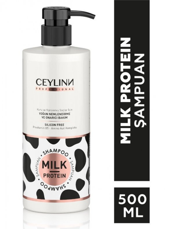 Ceylin Milk Protein Kuru Ve Yıpranmış Saçlar İçin Silikonsuz Şampuan  500 ml