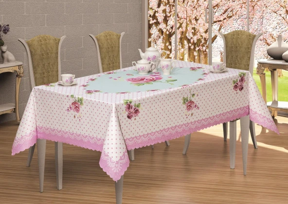 3D Dijital baskılı masa örtüsü Garden - 3