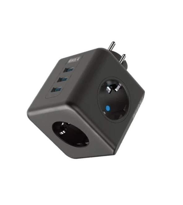 Fulltech Termal Akım Korumalı, Isıya Dayanıklı Çoklu Piriz, 3x USB FTR-09 - 3