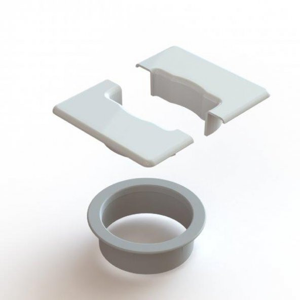 Mesan Kablo Kanalı Kare Beyaz - 2