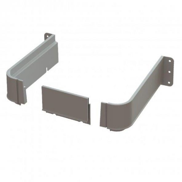 Mesan Yeni Nesil Gider Kapama Plastik  Gri 20cm (0203) - Resim 2