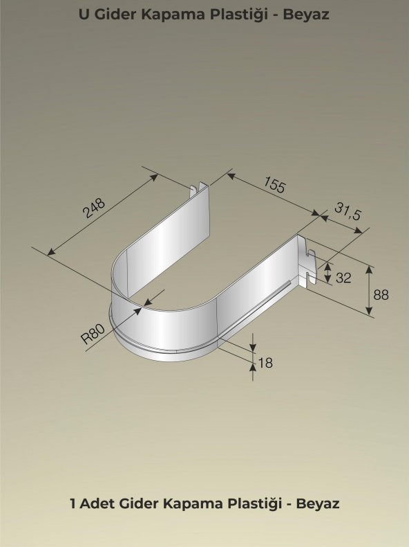 Mesan Gider Kapama Plastik Beyaz (0098) - 4