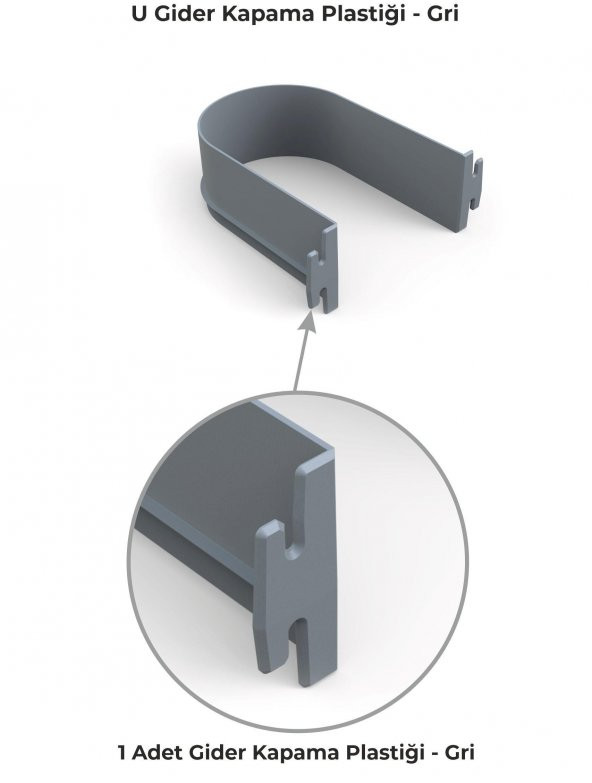 Mesan Gider Kapama Plastik Gri (0098) - 2