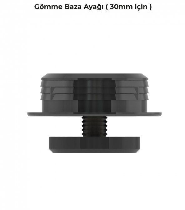 Mesan Maxbz01 Gömme  Baza Ayağı Siyah 30mm - 2